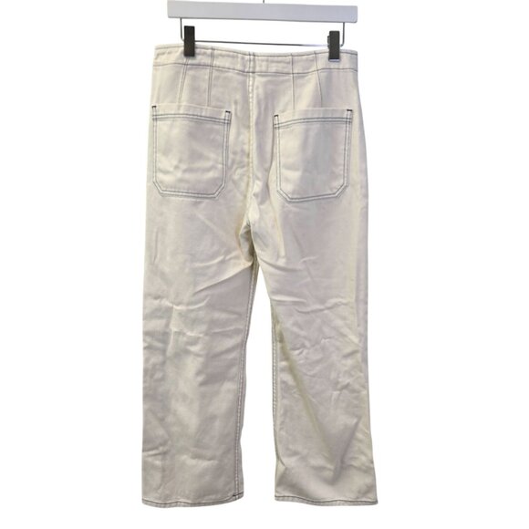 Reformation Eloise High Rise Wide Leg Button Fly Crop Jeans Size 30 - Picture 2 of 7